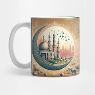 Night Prayer under the Moon: Eid Mubarak Mug